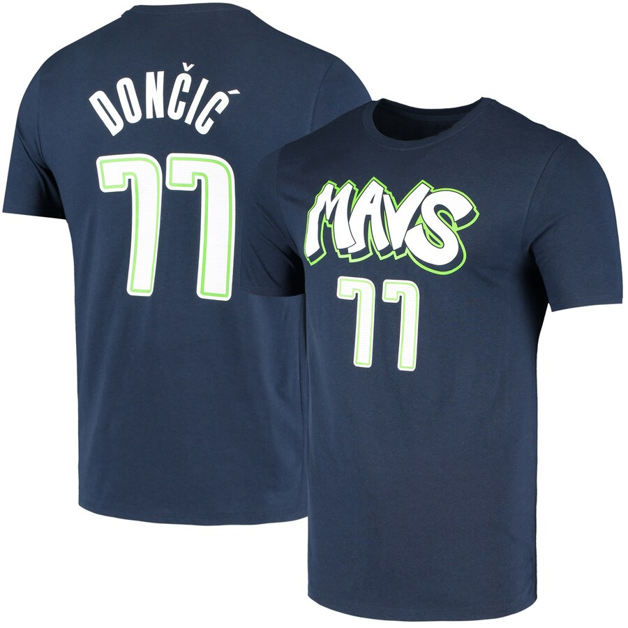 Men NBA Dallas Mavericks 77 Doncic style #2 2024 T shirt->nba t-shirts->Sports Accessory